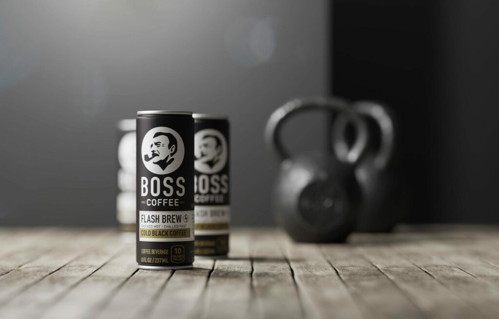 CGI coffee product photography - Gym concept