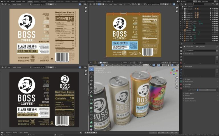 Coffee product photography labels