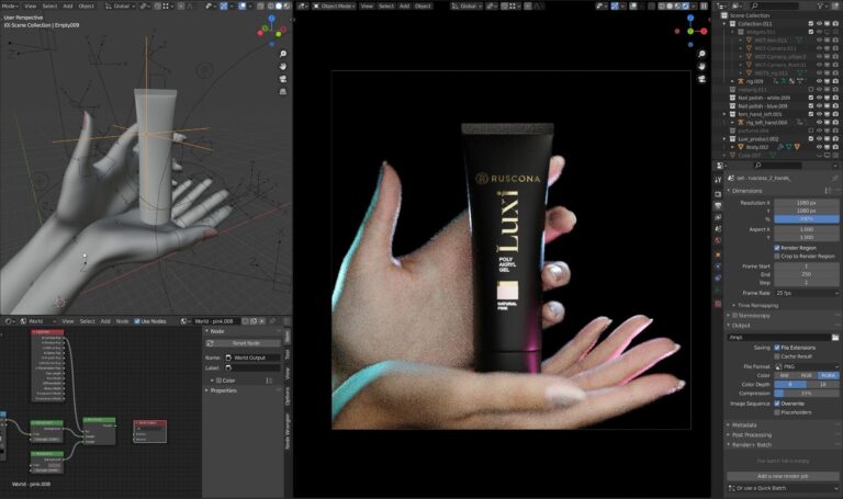 CGI photography and 3D hand modeling