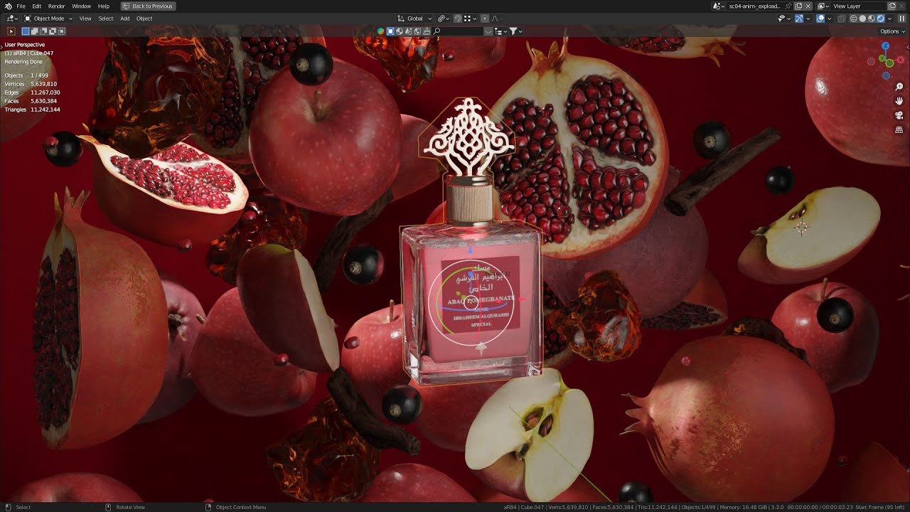 Video Thumbnail: 3D perfume animation for Ibrahim Al Qurashi