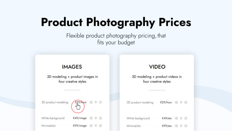Our product photography prices explained