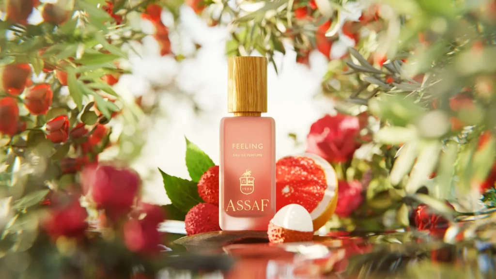 Perfume bottle Feeling from Assaf - garden with litchi fruit and grapefruit