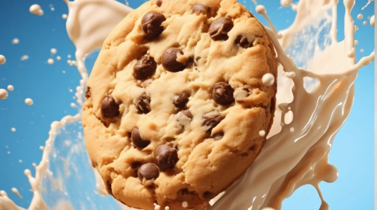 Cookies with Milk Splashes